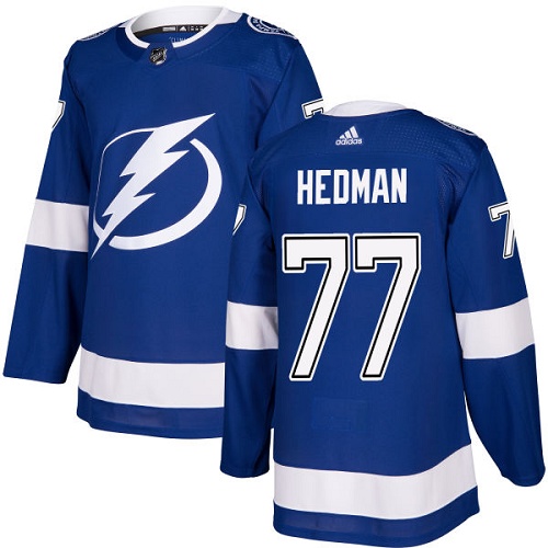 Adidas Tampa Bay Lightning #77 Victor Hedman Blue Home Authentic Stitched Youth NHL Jersey->youth nhl jersey->Youth Jersey